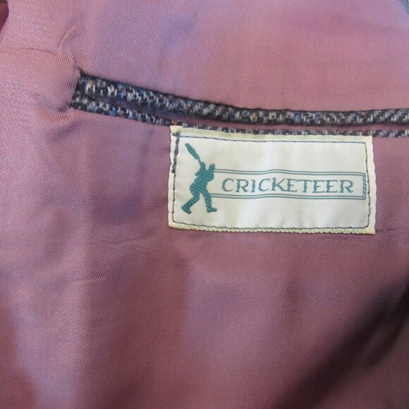 Vintage Cricketeer Dark Gray Wool Harris Tweed Like Jacket Size 38 K115 - Picture 5 of 9